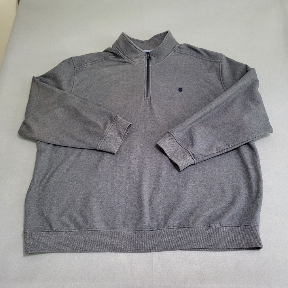 IZOD Long Sleeve 1/4 Zip Gray Pullover Men's 4XL Advantage Performance Stretch